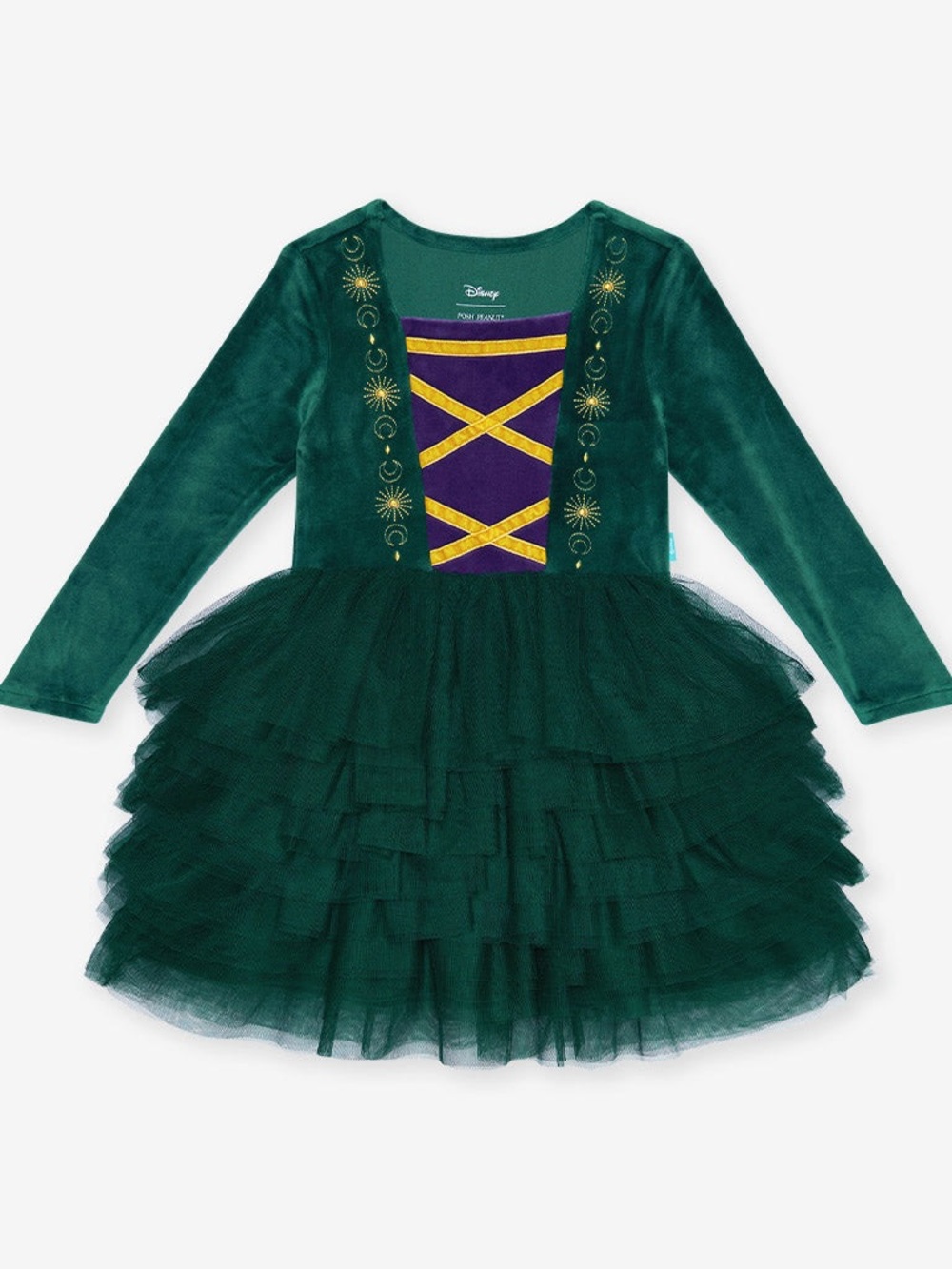NWT Hocus Pocus Winifred Posh Peanut Velour Tulle Dress Girls Sz 8-12yrs Disney
